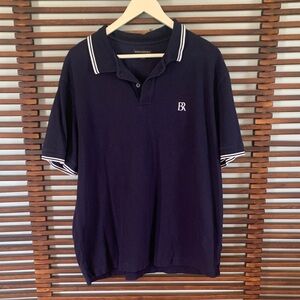 🎉NEW LISTING!🎉Banana Republic Navy Polo with White Stripe Trim
